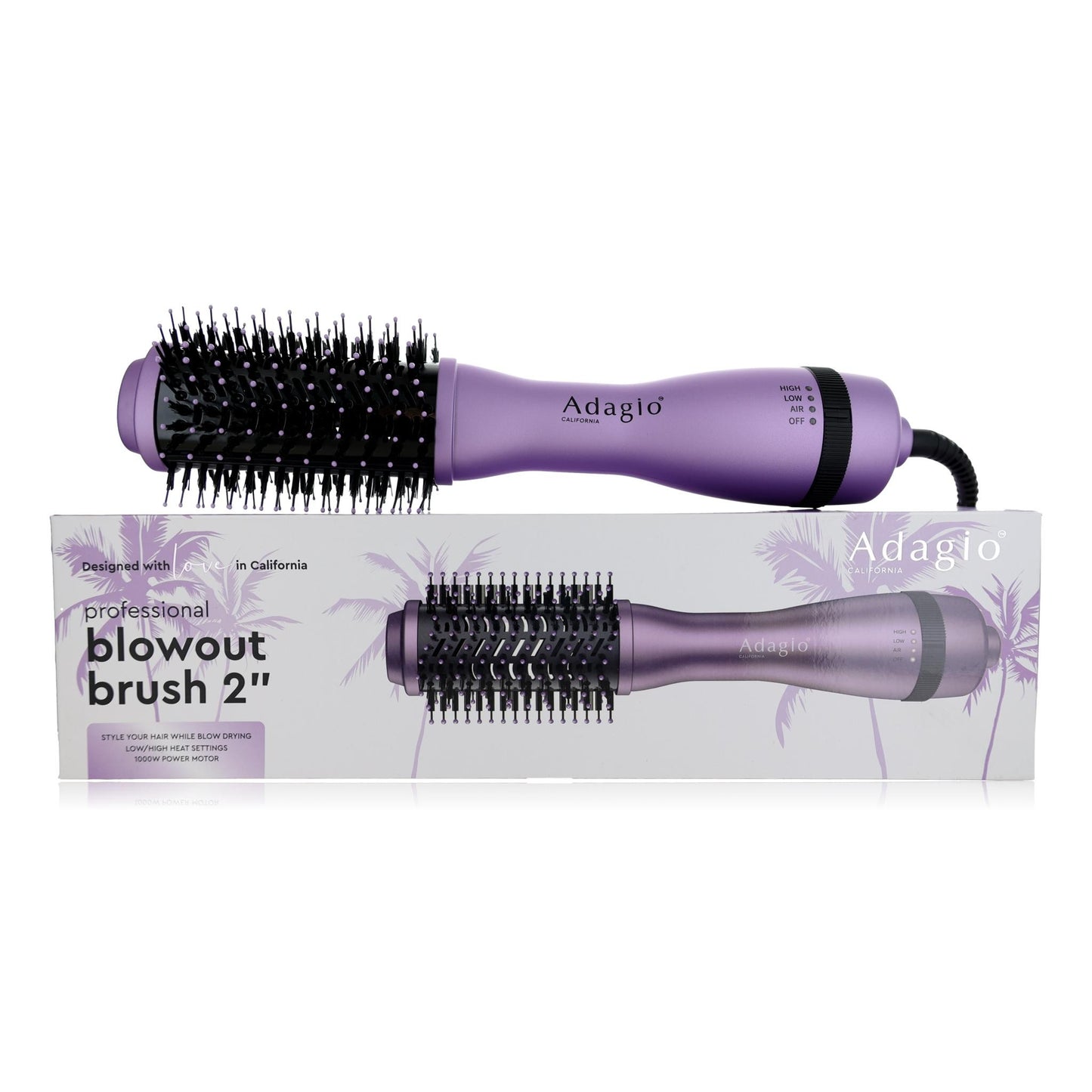 Adagio 2" Professional Blowout Brush by Adagio - Lavender by Adagio