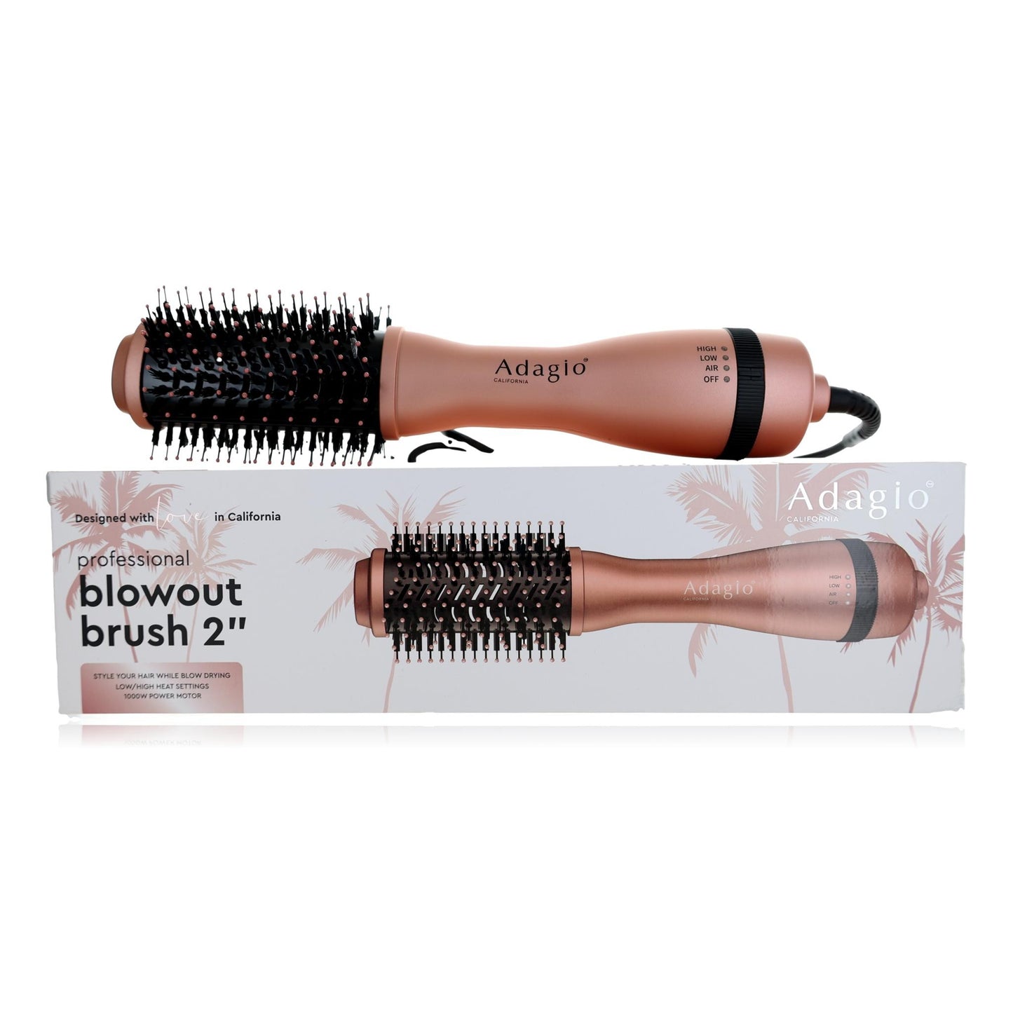 Adagio 2" Professional Blowout Brush by Adagio - Rose Gold by Adagio