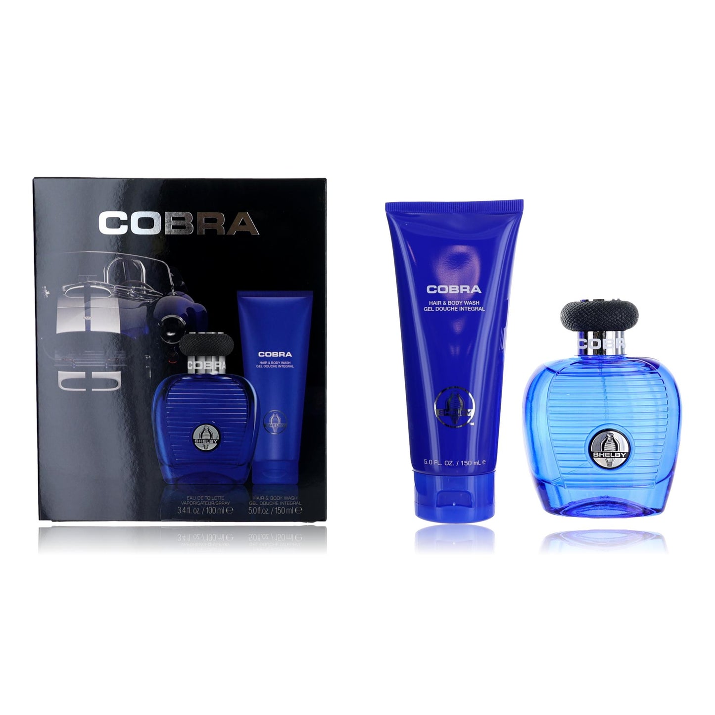 Cobra Blue by Carroll Shelby, 2 Piece Gift Set for Men by Carroll Shelby