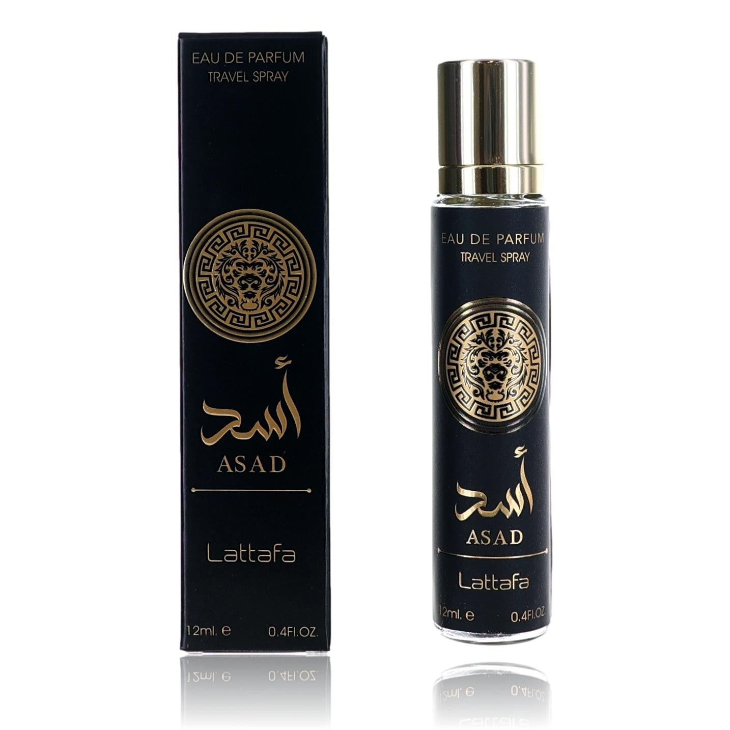 Asad by Lattafa, 0.4 oz EDP Travel Spray for Men by Lattafa
