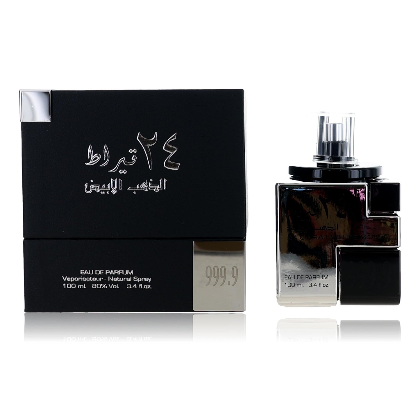 24 Carat White Gold by Lattafa, 3.4 oz EDP Spray for Unisex by Lattafa