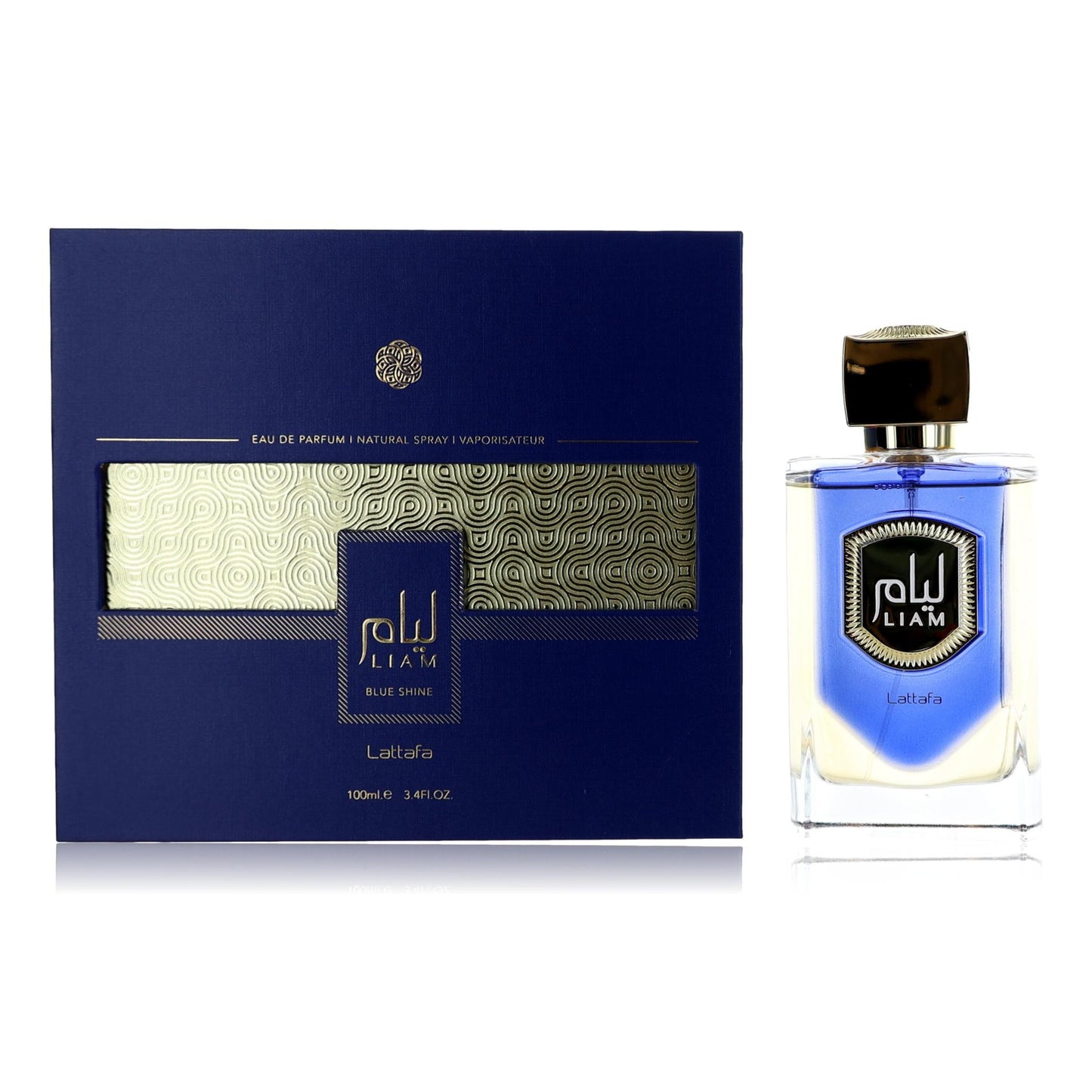 Liam Blue Shine by Lattafa, 3.4 oz EDP Spray for Unisex by Lattafa
