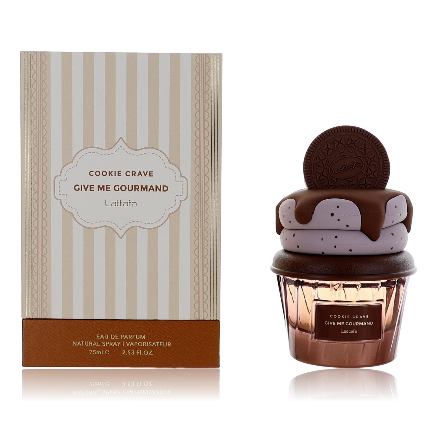 Cookie Crave Give Me Gourmand by Lattafa, 2.53 oz EDP Spray for Women by Lattafa