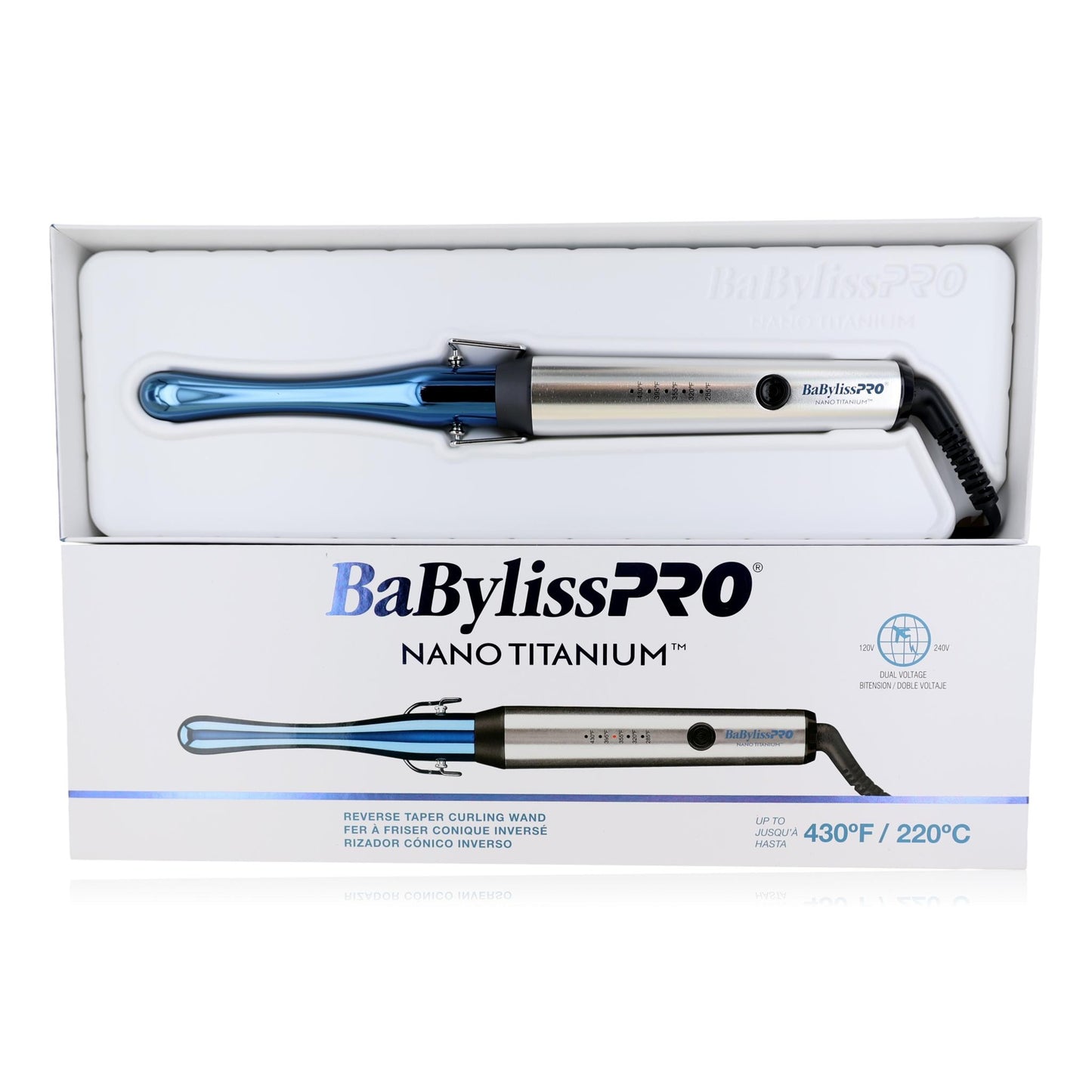 Nano Titanium Reverse Taper Curling Wand by BaBylissPRO by BaBylissPRO