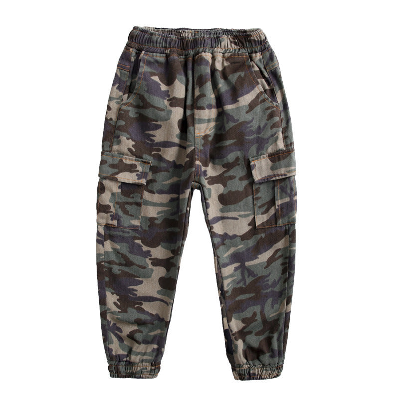 Children's Sports Military Camouflage Casual Trousers by Baby Joy