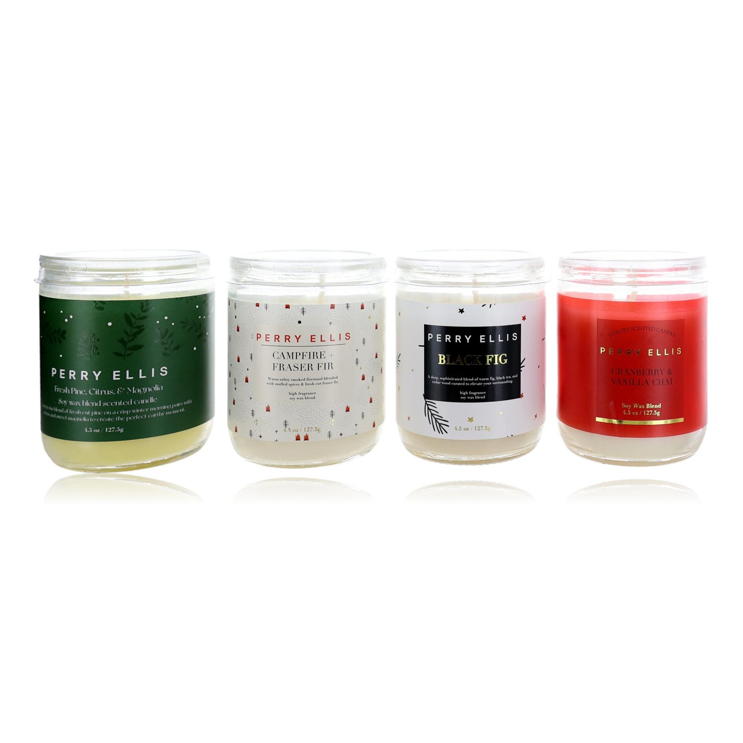 Perry Ellis Joy Coffret by Perry Ellis, 4 Piece Variety Candle Set - Set by Perry Ellis