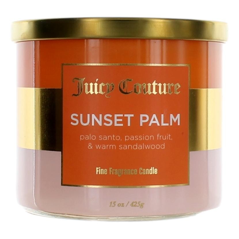 Juicy Couture 14.5 oz Soy Wax Blend 3 Wick Candle - Sunset Palm by Juicy Couture