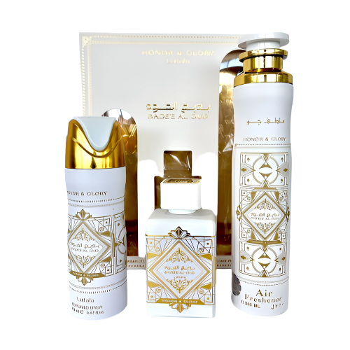 Lattafa Badee Al Oud Honor And Glory 3 Piece Gift Set by Lattafa