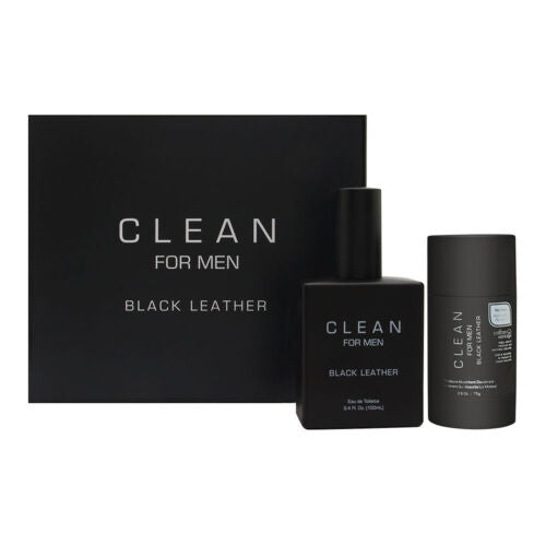 Clean Black Leather 2 Piece Gift Set by Clean