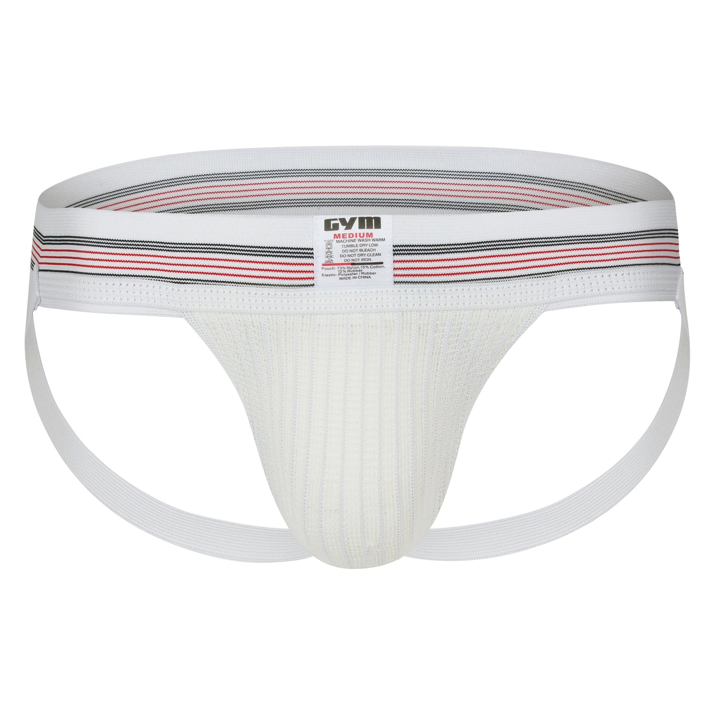 GYM Old School 2.0 Jockstrap with 2" Waistband White