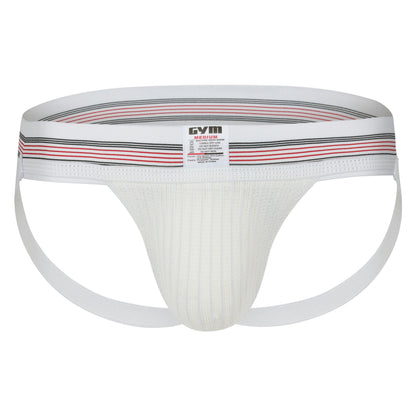 GYM Old School 2.0 Jockstrap with 2" Waistband White