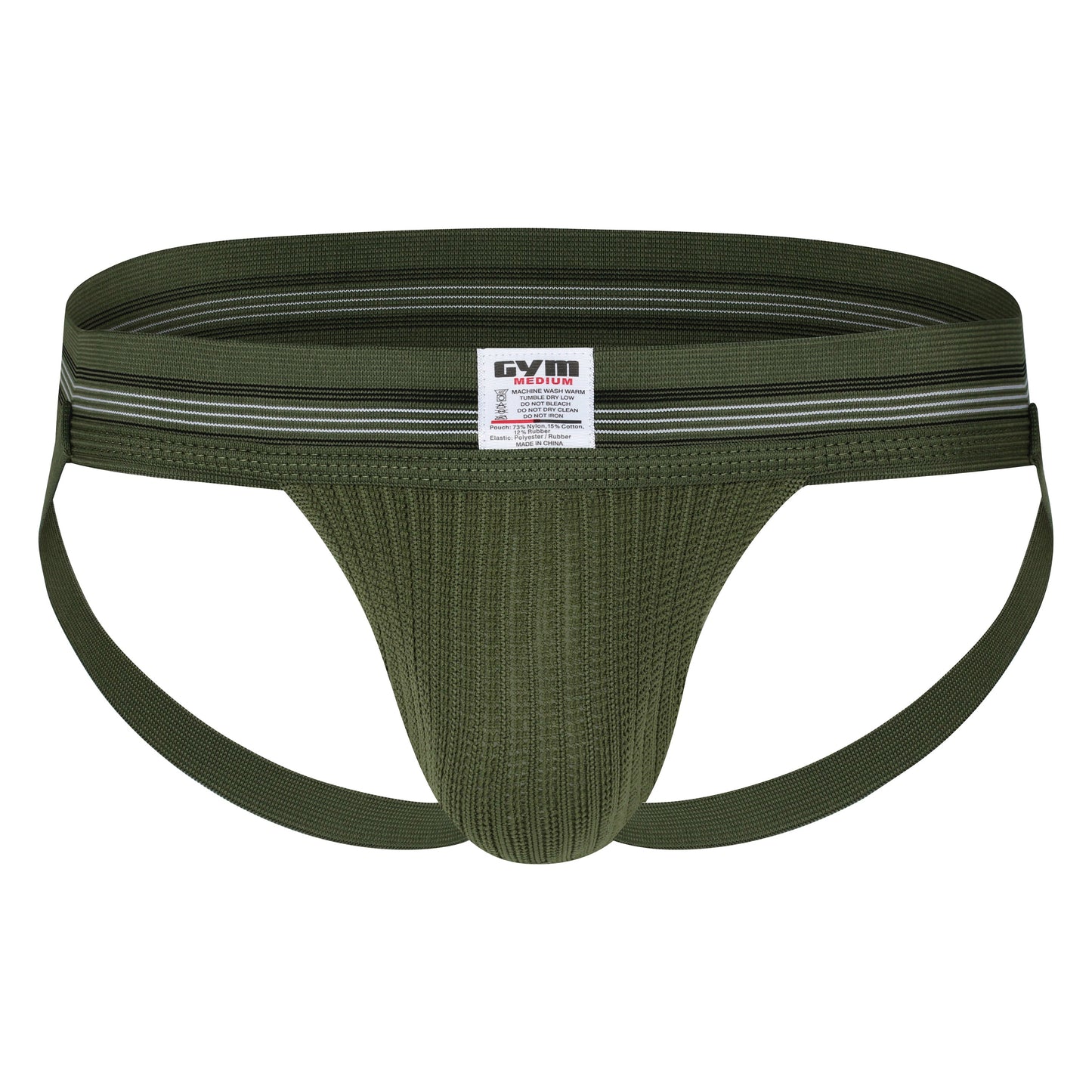 GYM Old School 2.0 Jockstrap with 2" Waistband Army Green