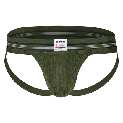 GYM Old School 2.0 Jockstrap with 2" Waistband Army Green