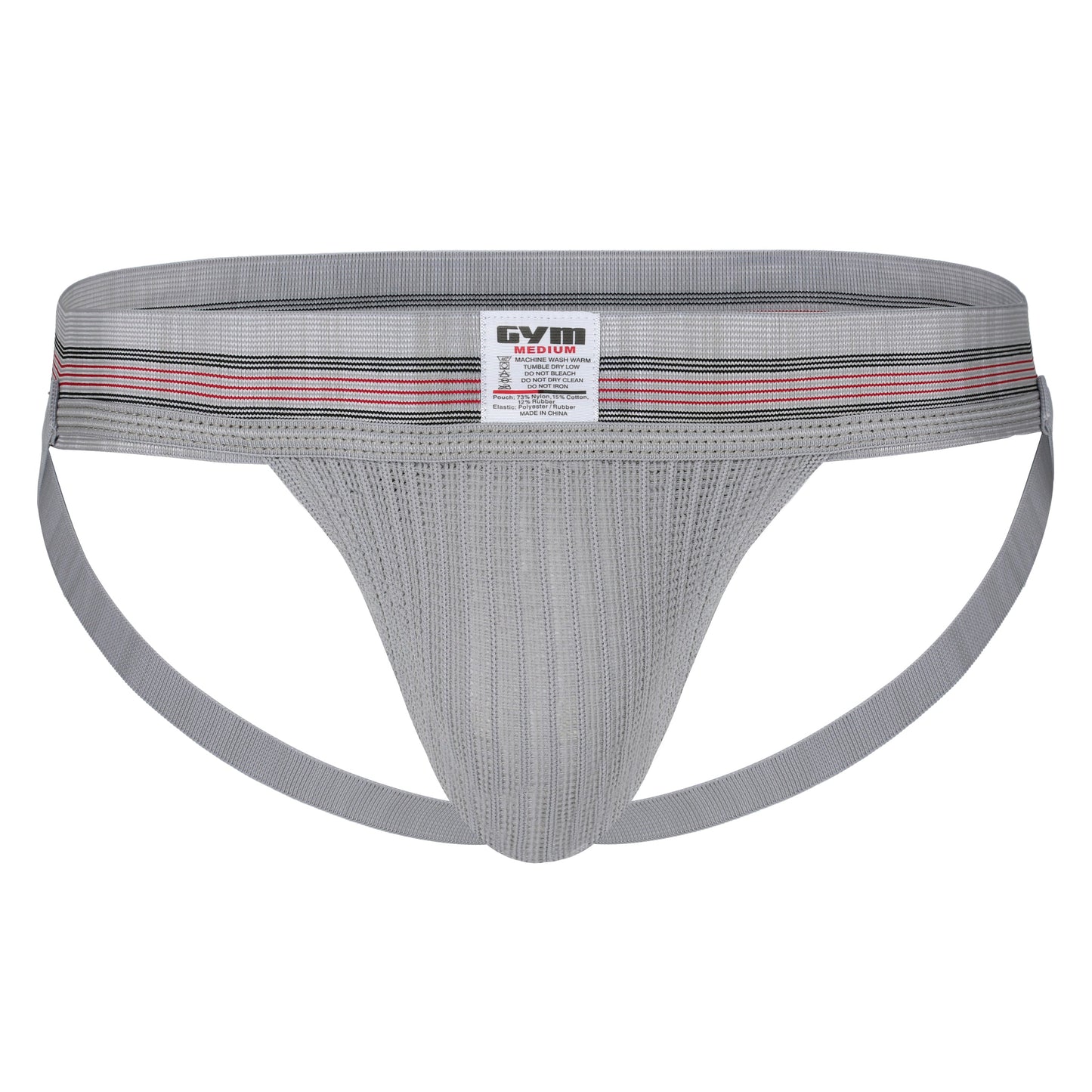GYM Old School 2.0 Jockstrap with 2" Waistband Heather Grey
