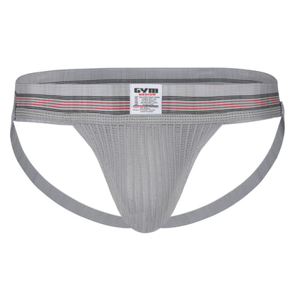 GYM Old School 2.0 Jockstrap with 2" Waistband Heather Grey