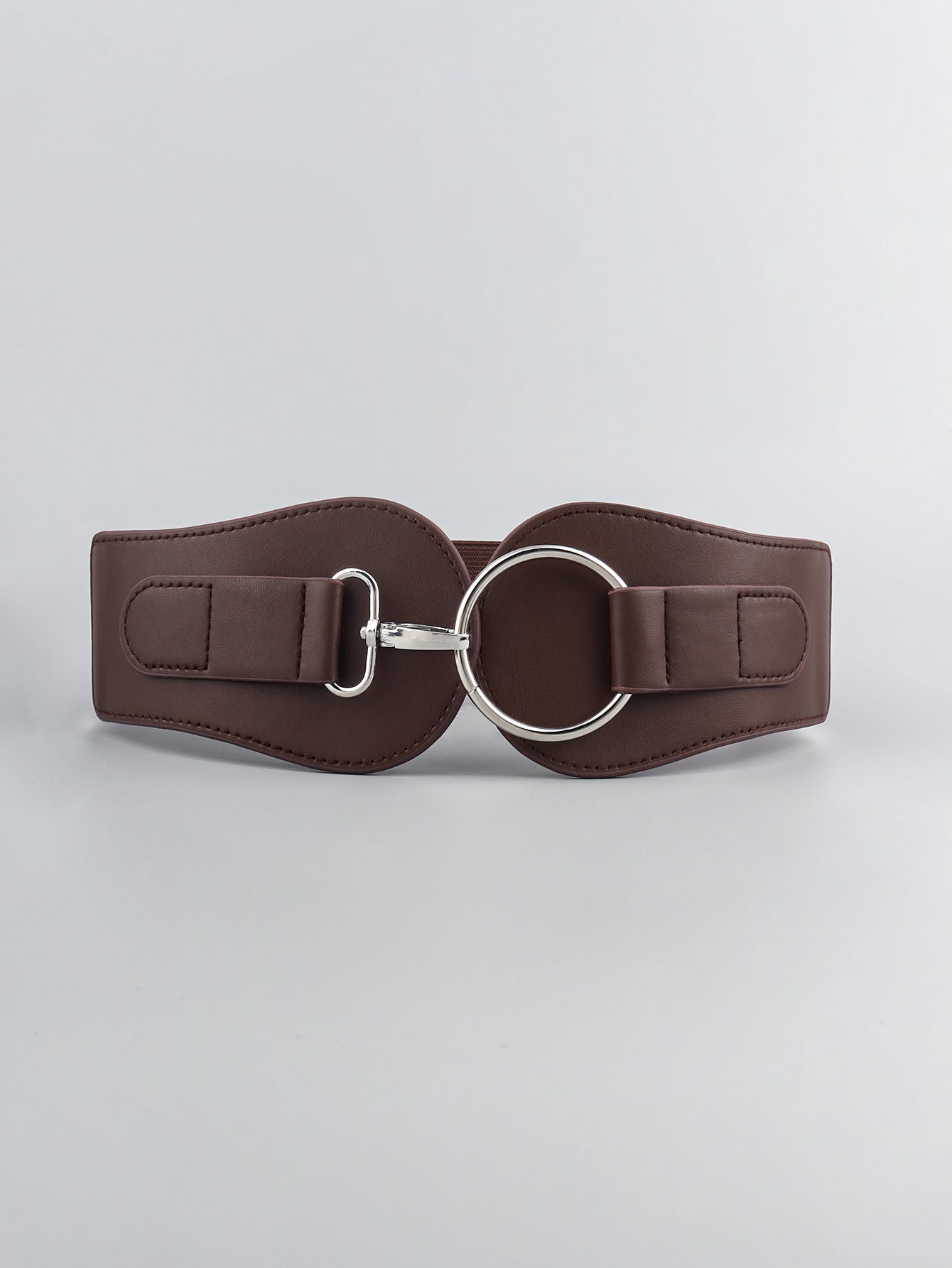 Women's PU Elastic Wide Belt