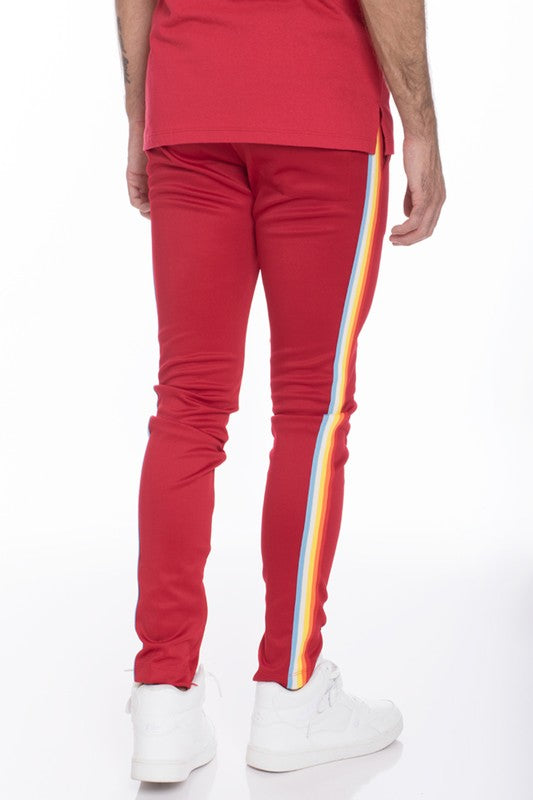 Men's Rainbow Tape Track Pants