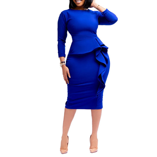 Women's Plus Size Chic Elegant African Midi Dress