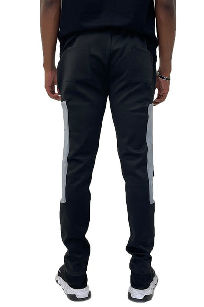 Men's Square Block Track Pants – Charcoal/Grey Grey