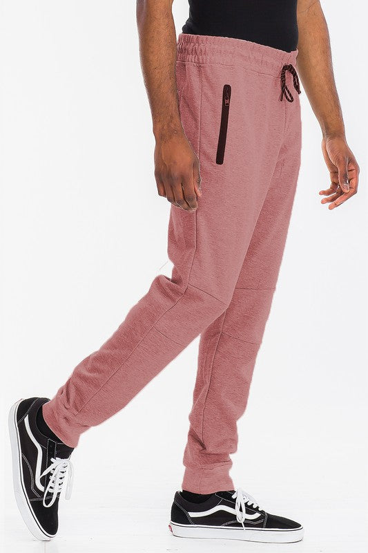 Weiv Men's Solid Heathered Jogger Pants