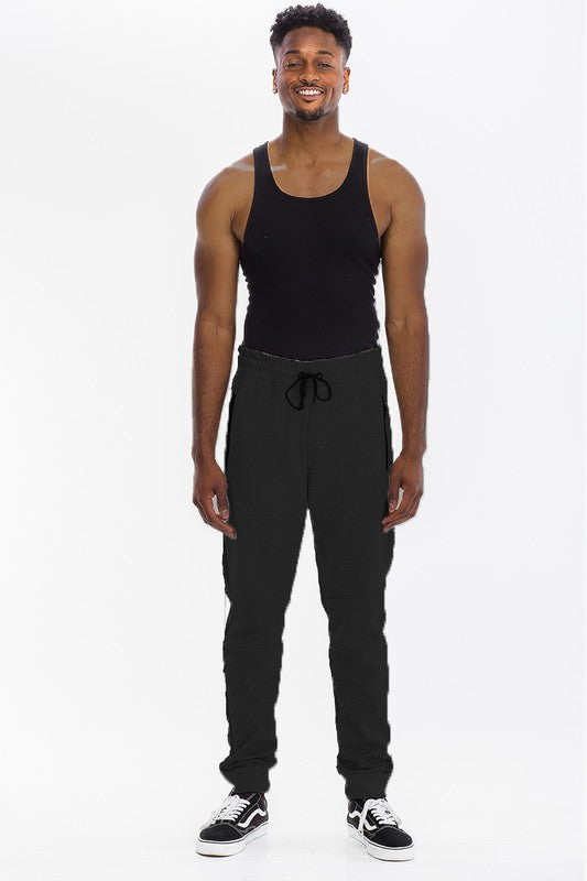 Weiv Men's Solid Heathered Jogger Pants