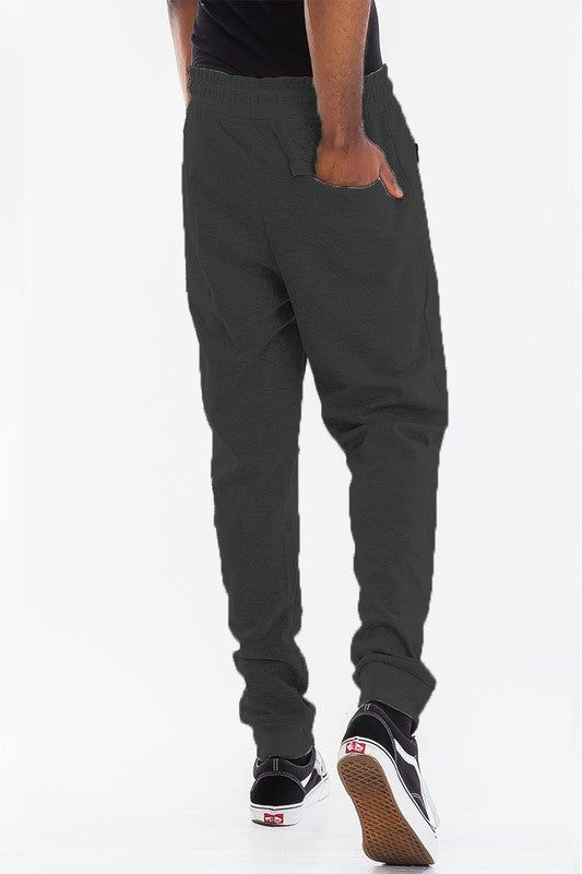 Weiv Men's Solid Heathered Jogger Pants
