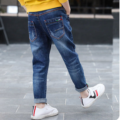 Boys' denim trousers, new style, big children's trousers, spring and autumn children's trousers by Baby Joy