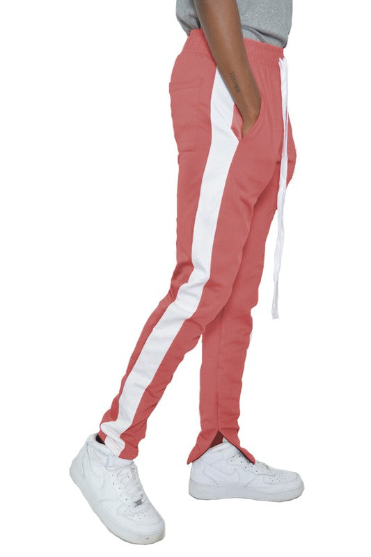Men's Single Stripe Track Pants Dusty White