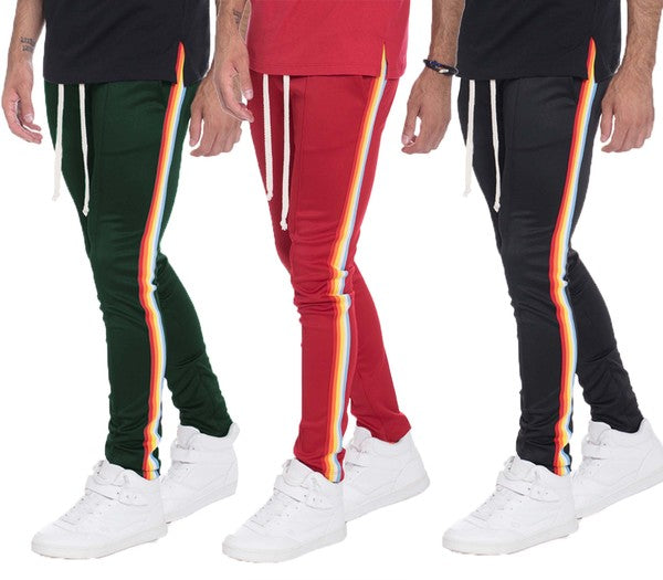 Men's Rainbow Tape Track Pants
