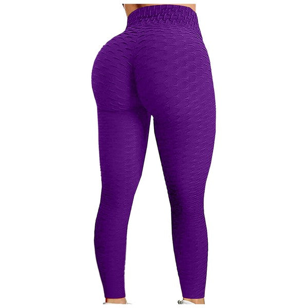 Women's Stretch Leggings Yoga Pants Purple ONE