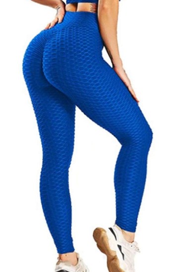 Women's Stretch Leggings Yoga Pants Royal Blue ONE