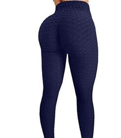 Women's Stretch Leggings Yoga Pants Navy ONE