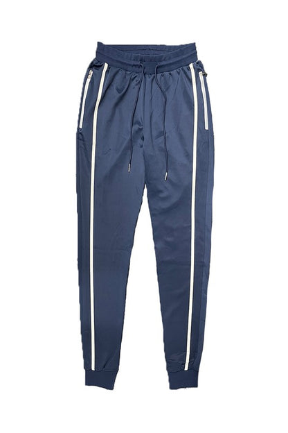 Men's Active Wear Running Track Joggers Navy
