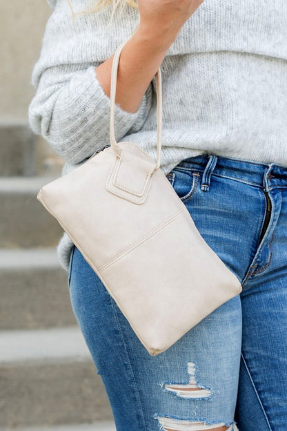 Vegan Leather Wristlet Mini Clutch