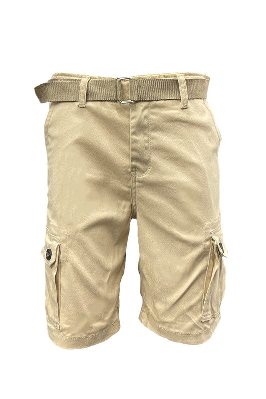 Weiv Men's Belted Cargo Shorts