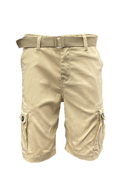 Weiv Men's Belted Cargo Shorts