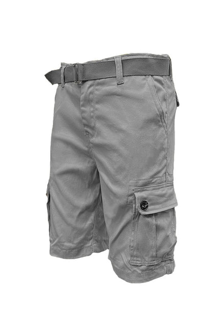 Weiv Men's Belted Cargo Shorts