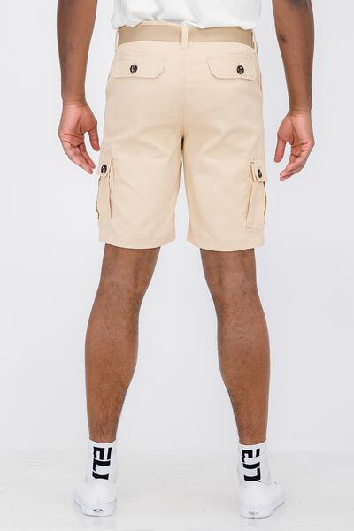Weiv Men's Belted Cargo Shorts