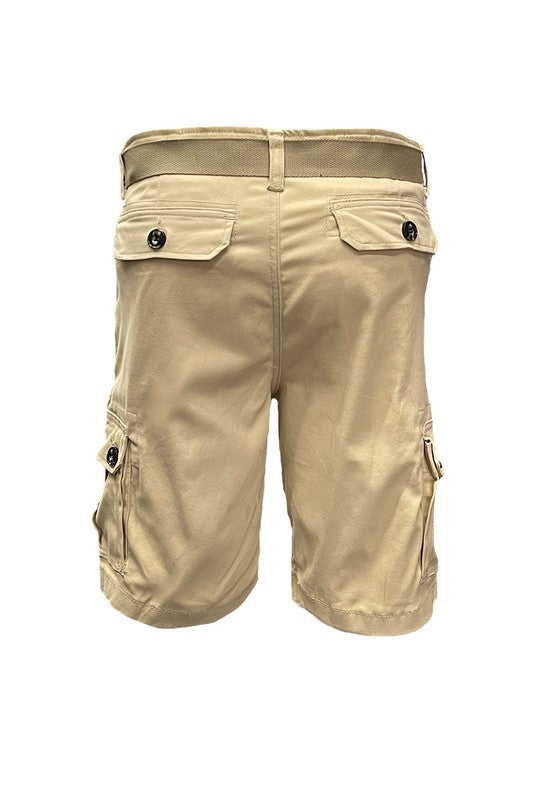 Weiv Men's Belted Cargo Shorts
