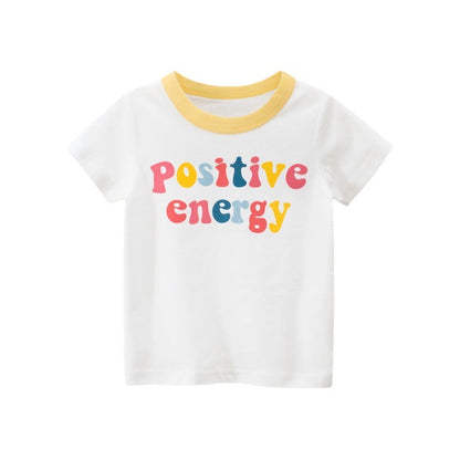 Children'S Clothing, Alphabet Pattern T-Shirts, Cartoon Girls, Short Sleeves by Baby Joy