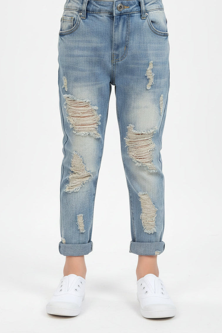 New Korean Style Boys Ripped Trousers by Baby Joy