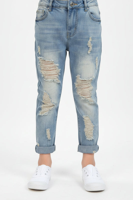 New Korean Style Boys Ripped Trousers by Baby Joy