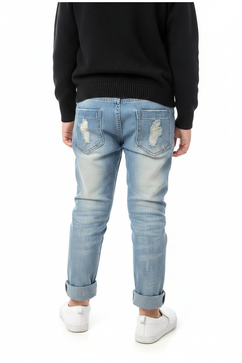 New Korean Style Boys Ripped Trousers by Baby Joy