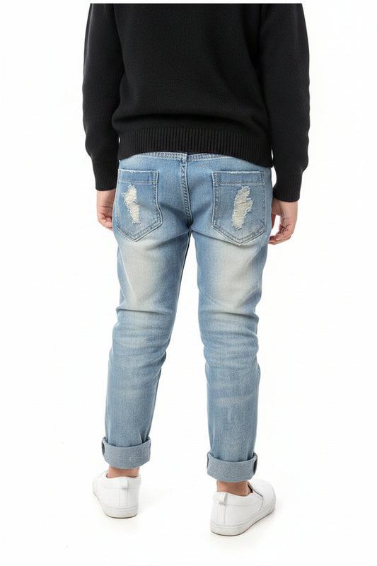 New Korean Style Boys Ripped Trousers by Baby Joy