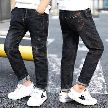 Boys' denim trousers, new style, big children's trousers, spring and autumn children's trousers by Baby Joy