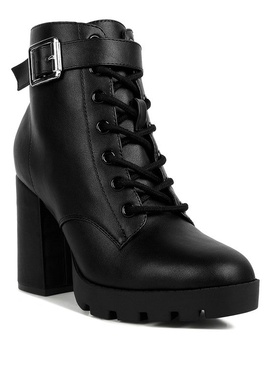 Rag &amp; Co. Grahams Bottines à lacets en similicuir - Noir