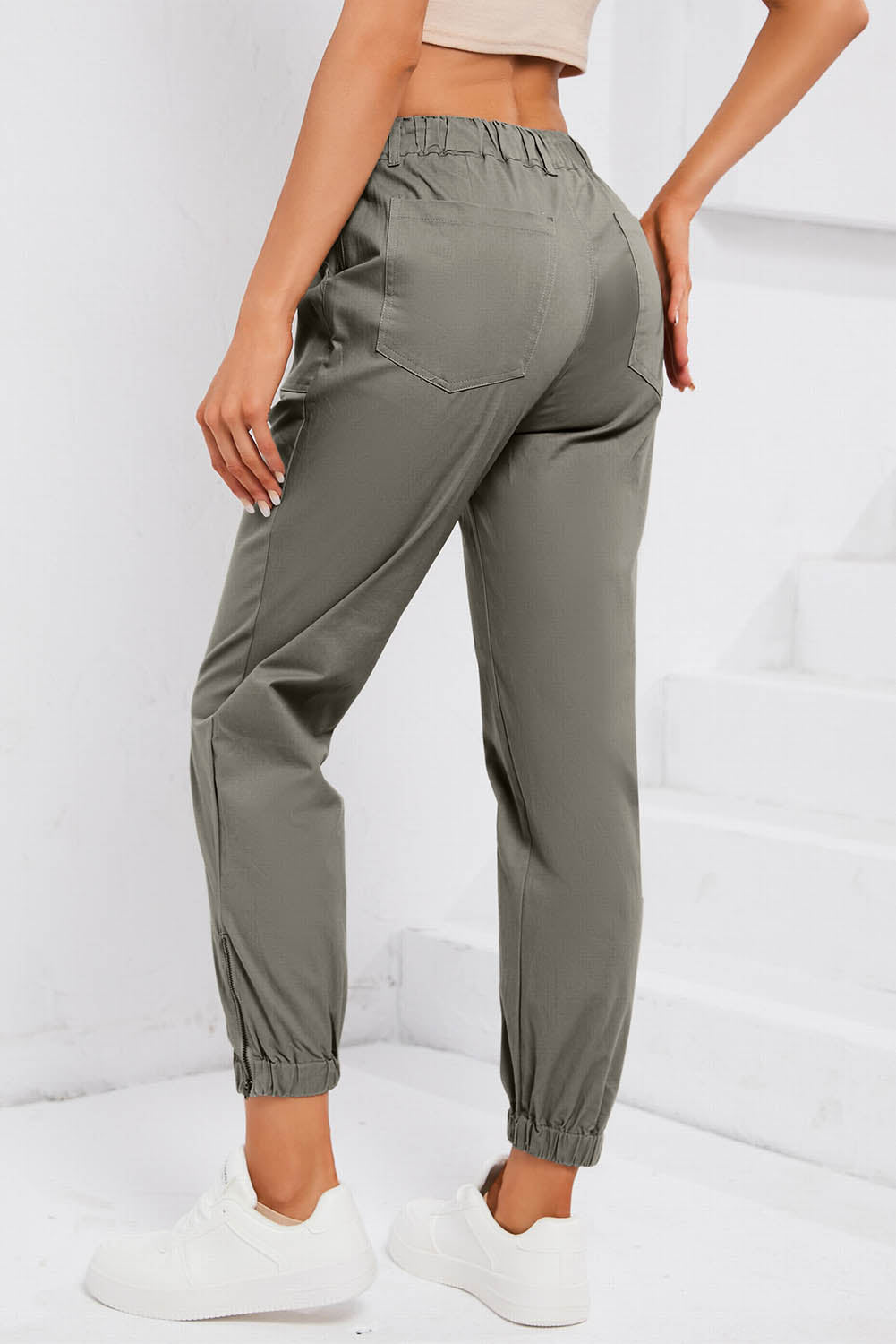 Women's Drawstring Side Zip Joggers