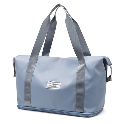 Dry & Wet Separation Sports Shoulder Bag – Large Oxford Gym Bag, 13 Colors Light Blue