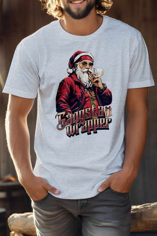 Unisex Gangsta Wrapper Christmas Graphic T-Shirt