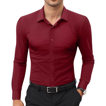 Men's Slim Fit Wrinkle-Resistant Dress Shirt – 6 Colors, Sizes S–5XL